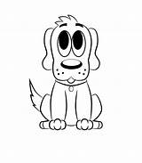 Dog Drawings Cartoon Drawing Line Sketches Dogs Draw Clipart Coloring Simple Kids Easy Cliparts Clip Cartoons Pages Pencil Library Central sketch template