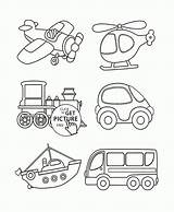 Transportation Coloring Pages Printable Train Kids Color Print sketch template