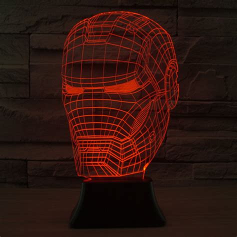 iron man  led light lamp tabletop superhero decor  colors