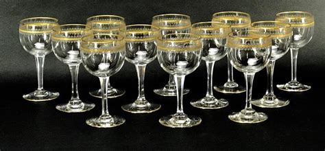 Sold Price Set Of 12 Gilt Moser Wine Glasses Invalid Date Pdt