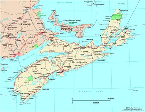 nova scotia canada political wall map mapszucomcom