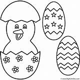 Easter Egg Chick Coloring Eggs Pages Hatching Colouring Chicks Baby Print Template Printable Chicken Color Decoration Cute Templates Crafts Decorations sketch template