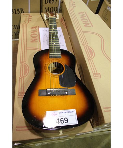 nova sb black natural travel size acoustic guitar