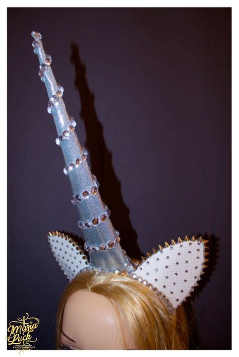 unicorn horn ears headband headpiece glamorous hair  marialuck