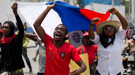 violent anti government protests  haiti