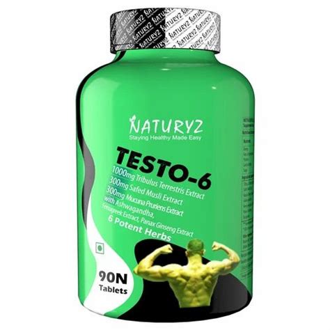 naturyz testo 6 plant based supplement for men 2100mg for muscle gain