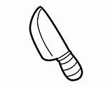 Faca Cuchillo Coltello Couteau Disegni Cuina Ganivet Valorados Acolore Dibuix Tenedor Deun Coloritou Dibuixos Carne Cuisine sketch template