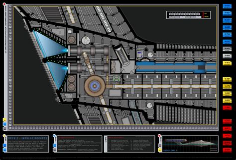 colored schematic  impulse engines columbia class starship uss enterprise nx