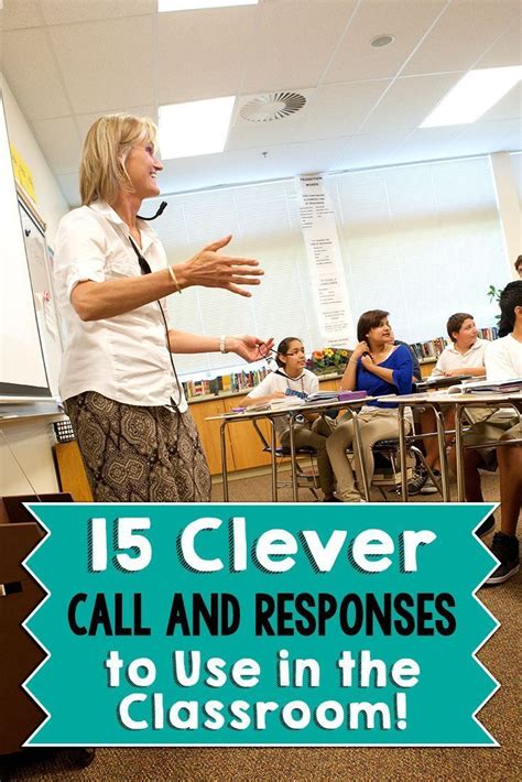 15 clever call and responses to use in the classroom kinderland collaborative pinterest