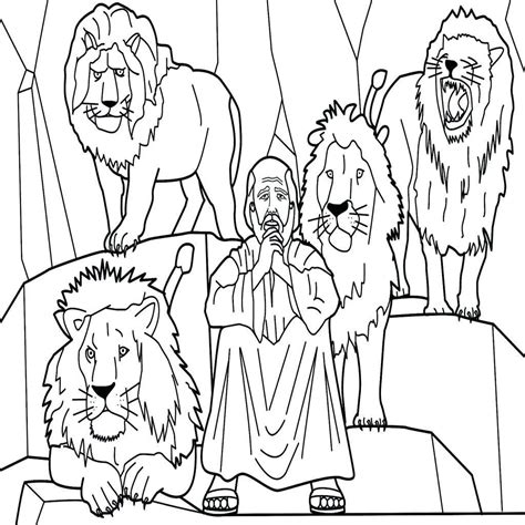 awesome picture  daniel   lions den coloring page birijus