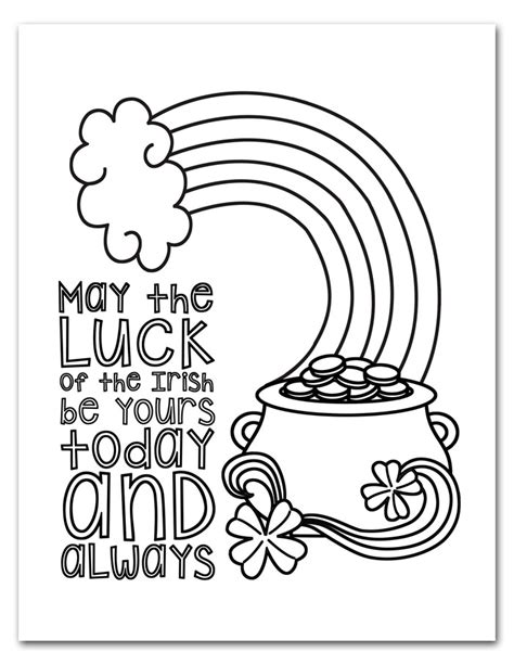 printable st patricks day coloring pages  fantastic