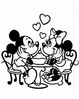 Coloring Pages Mickey Mouse Valentine Minnie Disney Valentines Cartoon Color Sheets Friends Printable Brutus Buckeye Baby Kids Wedding Drawing Cliparts sketch template