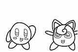 Jigglypuff Kirby sketch template