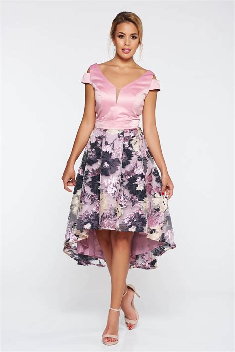 rosa occasional dress asymmetrical  satin fabric texture   lining  shoulders