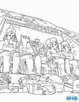 Egyptian Coloring Pages Pyramid Egypt Gods Ancient Abu Simbel Temple Print Color Getdrawings Getcolorings Hellokids sketch template