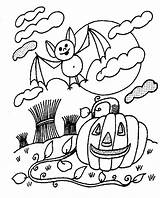 Coloring Halloween Bat Pages Bats Print Kids Printable Pumpkin Colouring Cool Templates sketch template