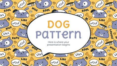 dog pattern google  theme  powerpoint template