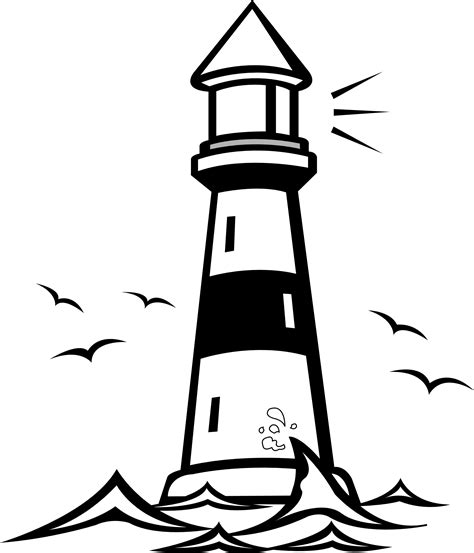lighthouse clipart coloring pages  kids coloring books lighthouse