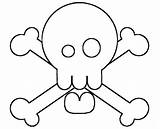 Skull Crossbones Template Coloring Pirate Stencil Pages Printable Kids Bones Print Clipart Tattoo Designs Cliparts Crafts Hats Hat Pirates Skulls sketch template