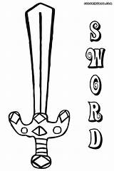 Sword Coloring Pages Sheet Print sketch template