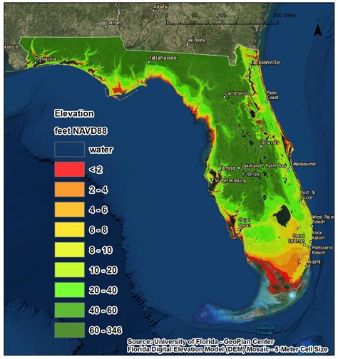 sea level rise florida climate center