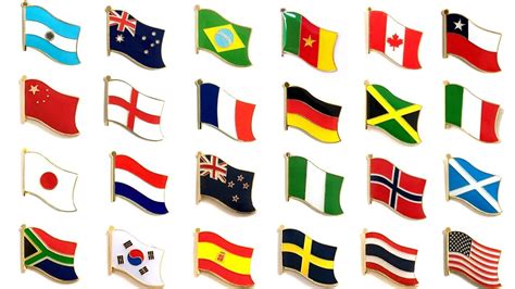 world soccer set of 24 country flag lapel pins representing all 24