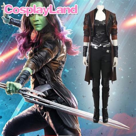 guardians of the galaxy 2 gamora cosplay costume superhero