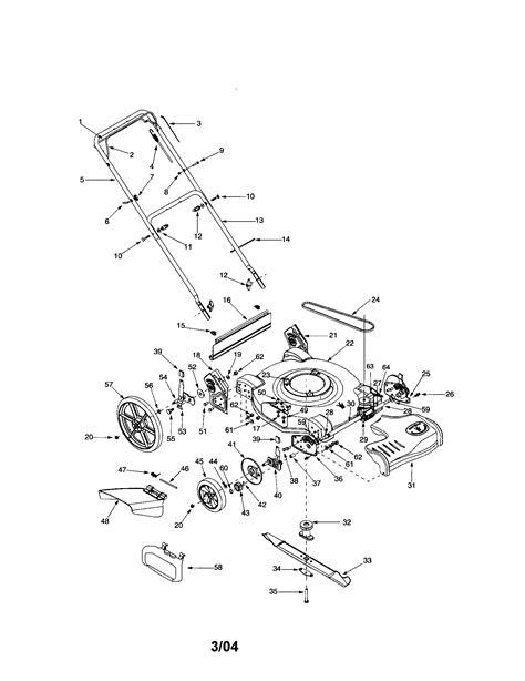 bolens lawn mower parts diagram model amf