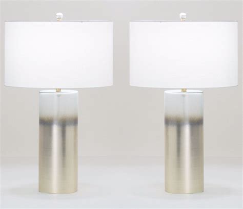 barra pearlescent hand blown glass table lamp set of 2