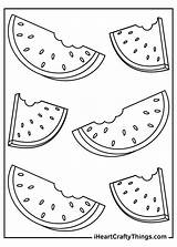 Iheartcraftythings Coloring4free Watermelons sketch template