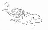 Dolphin Pages Coloring Mermaid Printable Barbie Colouring Getcolorings Getdrawings sketch template