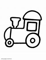 Coloring Pages Transportation Simple Preschool Printable Locomotive Toddlers sketch template