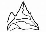 Coloring Mountain High Mountains Designlooter sketch template