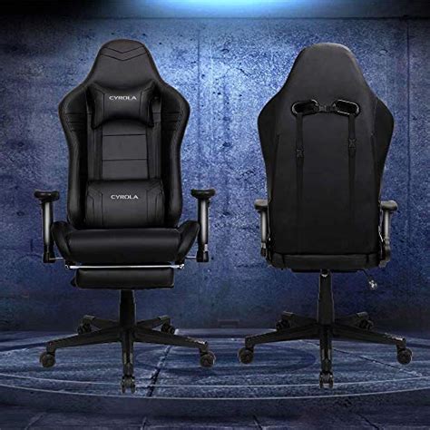 Cyrola Large Gaming Chair With Footrest High Back