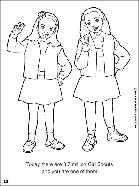 girl scout coloring page