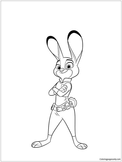judy hopps  zootopia coloring page  printable coloring pages