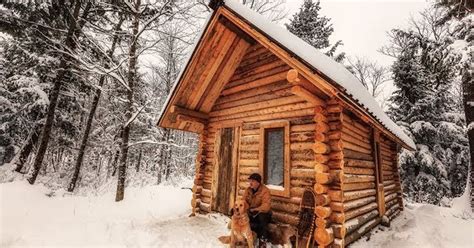 timelapse of a dude building a log cabin by hand is oddly satisfying