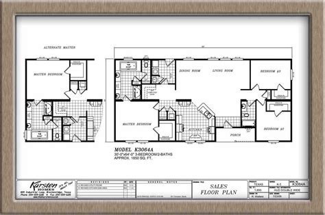 karsten ka manufactured home floor plans modular homes