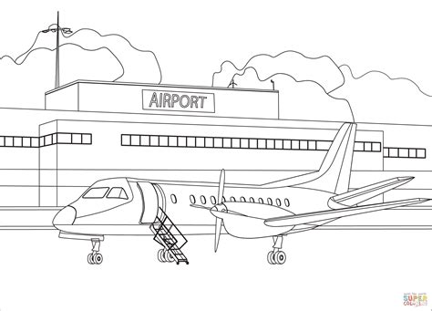 airport coloring page  printable coloring pages