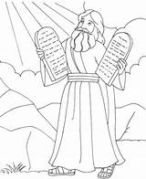 Moses Commandments Exodus sketch template