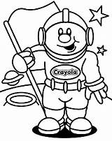 Astronaut Coloring Crayola Pages sketch template