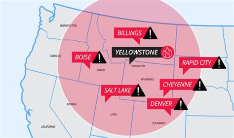Yellowstone Volcano Eruption Which Us Cities Are At Risk From Lava And