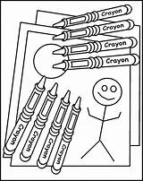 Coloring Crayons Pages Comments sketch template