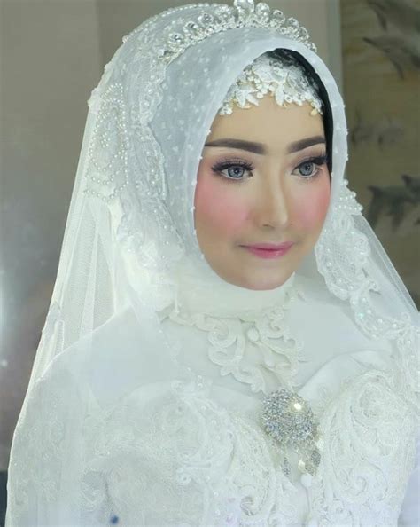 model hijab pengantin  wajah bulat  modern kekinian