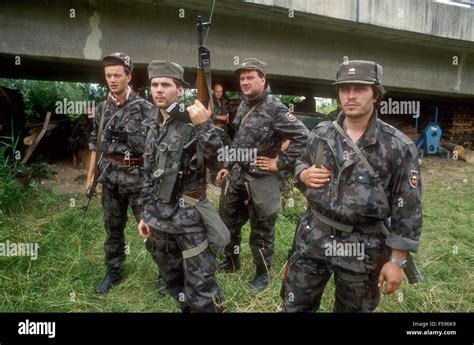 war   yugoslavia slovenian militia   independence war stock photo  alamy