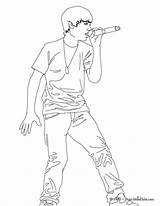 Justin Bieber Coloring Singer Pages Famoust Color Print People Online sketch template