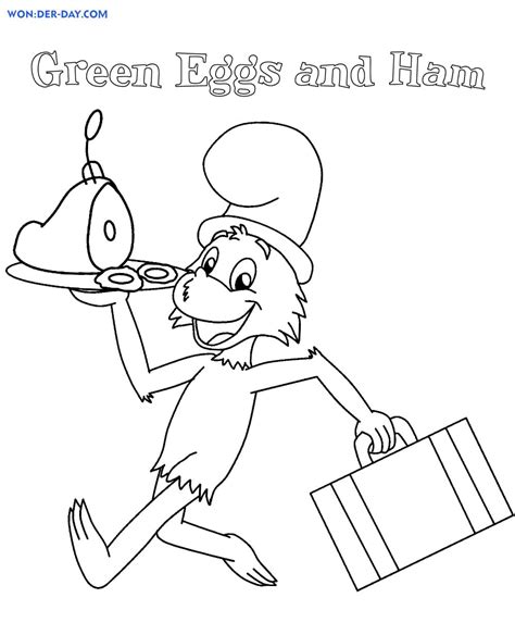 green eggs  ham coloring pages  day coloring pages