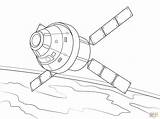 Coloring Spacecraft Orion Pages Spaceship Module Alien Station Drawing Service Ship Atv Based Satellite Clipart Space Printable Color sketch template