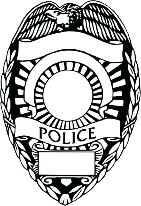 police badge coloring page  getdrawings
