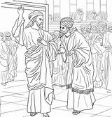 Mark Coloring Jesus Pharisees Beware Authorities Question Luke sketch template